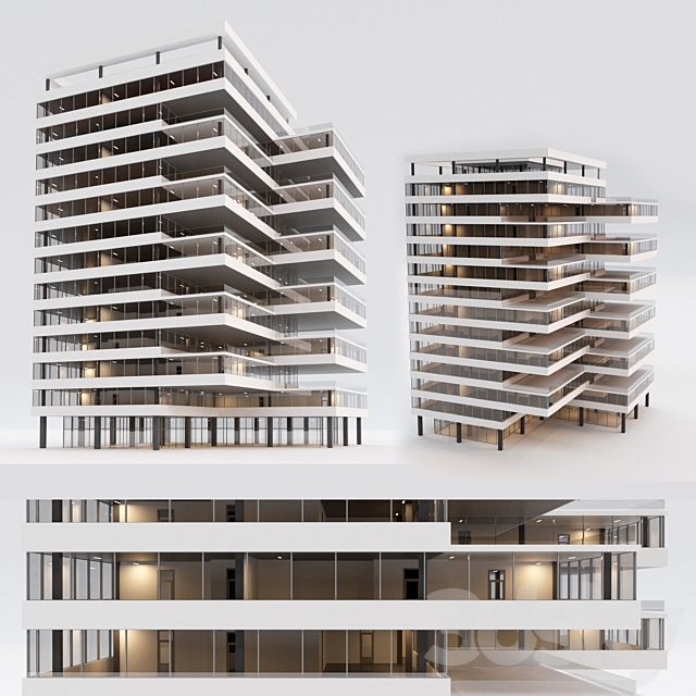 Office building. 6 3DSMax File - thumbnail 1