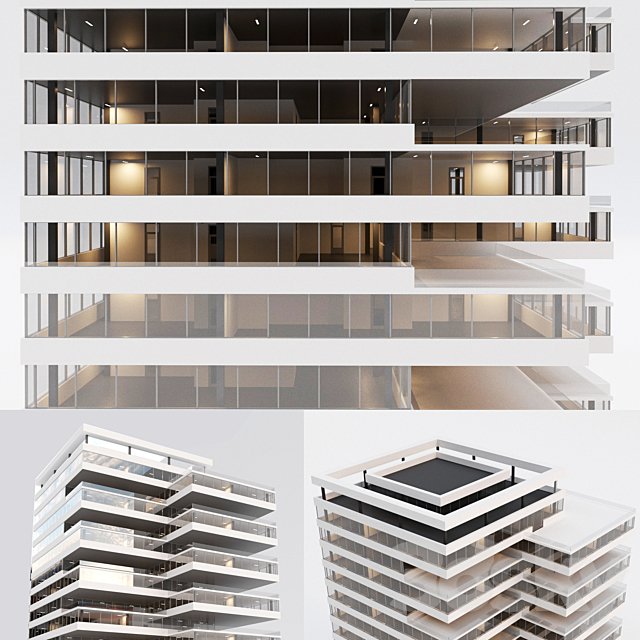 Office building. 6 3DSMax File - thumbnail 2