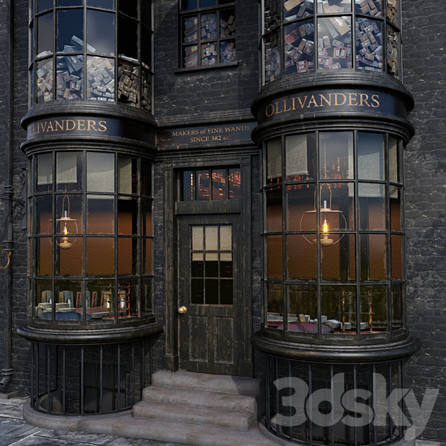 Ollivanders Wand Shop 3DS Max Model - thumbnail 1