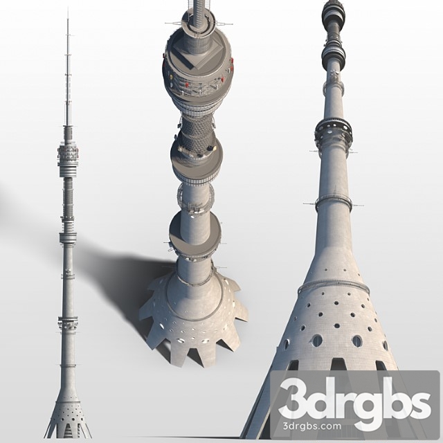 Ostankino tower 3dsmax Download - thumbnail 1