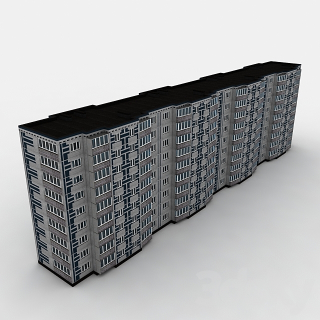 Panel house 1P-303 3ds Max - thumbnail 2