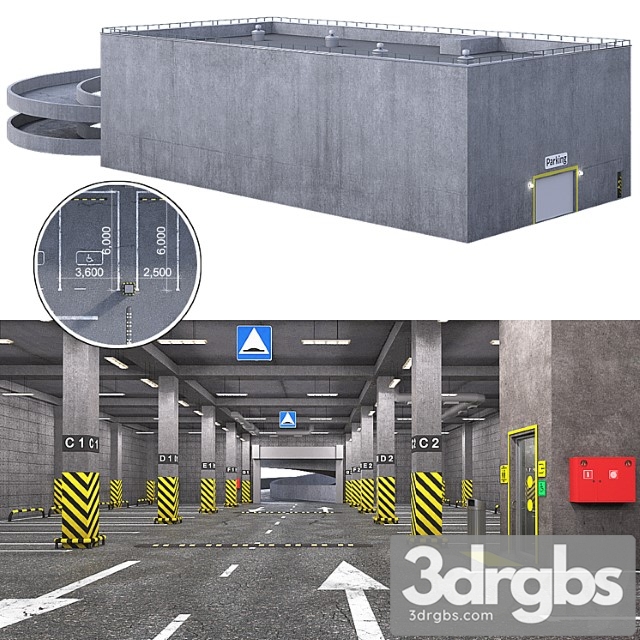 Parking lot 3dsmax Download - thumbnail 1