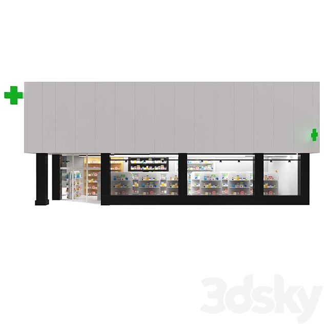 Pharmacy 3DS Max Model - thumbnail 2