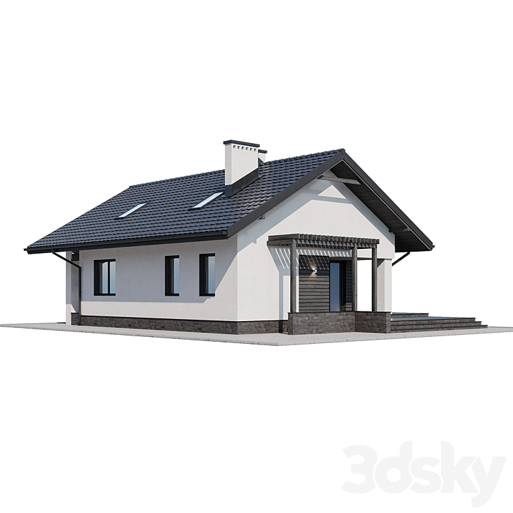 Privat house 3 3DS Max - thumbnail 2