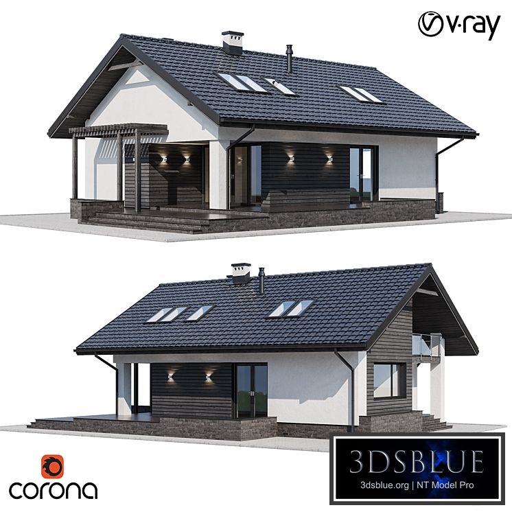 Privat house 3 3DS Max - thumbnail 3