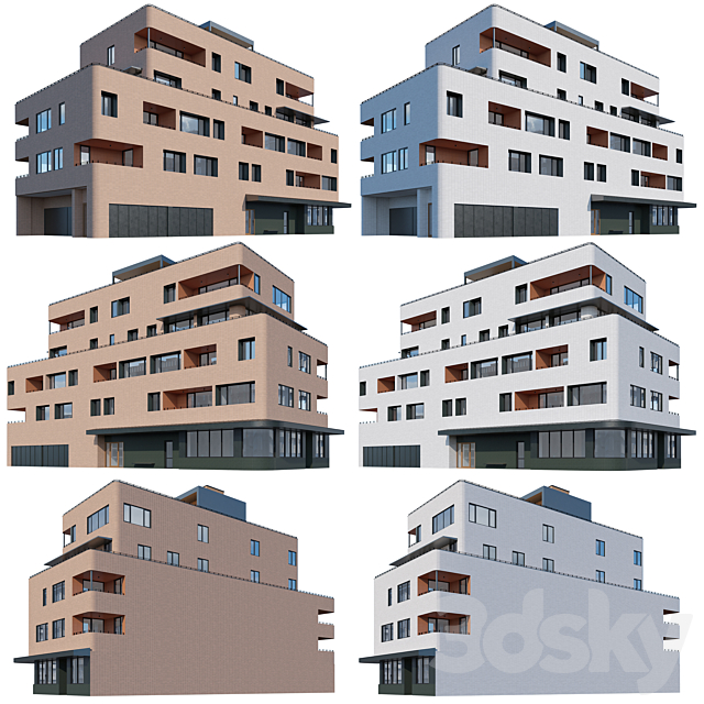 Residential Apartments 01 3DS Max Model - thumbnail 3