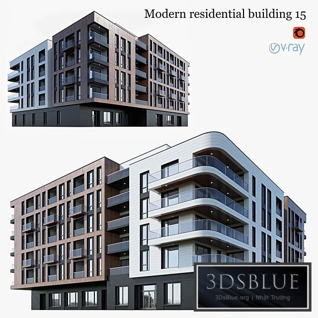 residential building 15 3DS Max - thumbnail 3