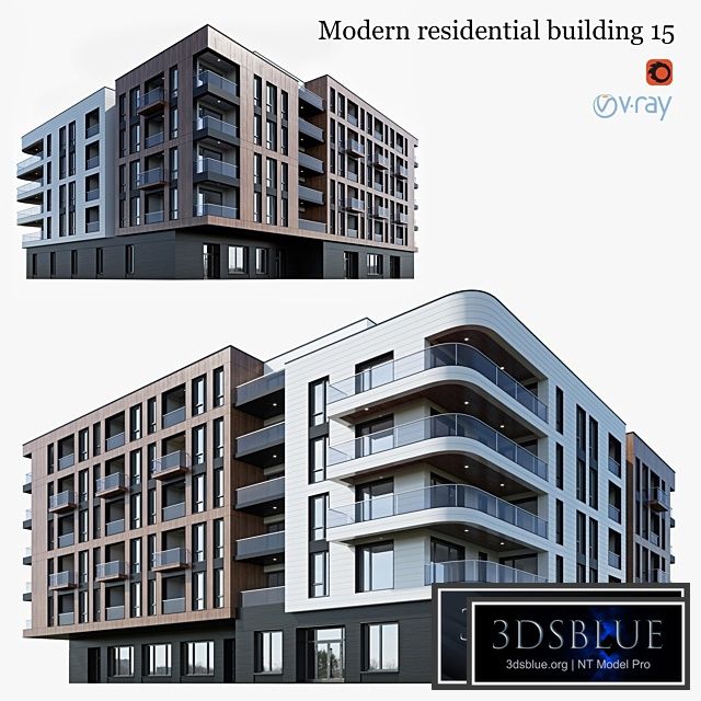 residential building 15 3DS Max - thumbnail 3