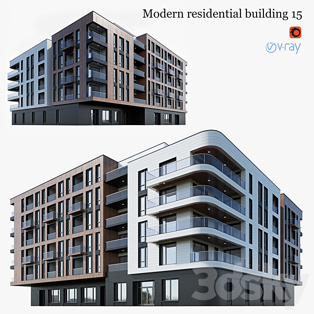 residential building 15 3DSMax File - thumbnail 1