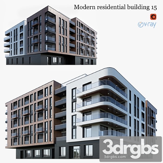 Residential Building 151 3dsmax Download - thumbnail 1