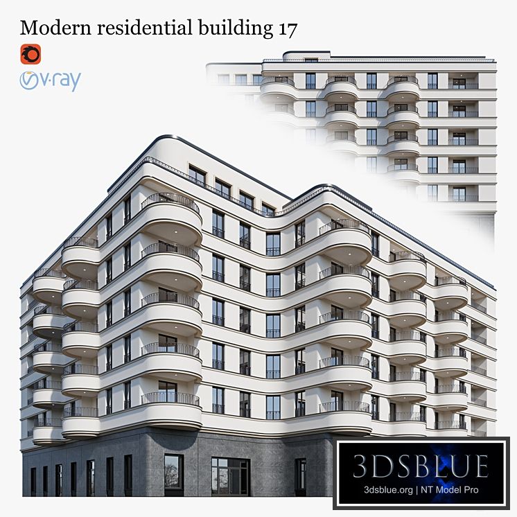 residential building 17 3DS Max - thumbnail 3