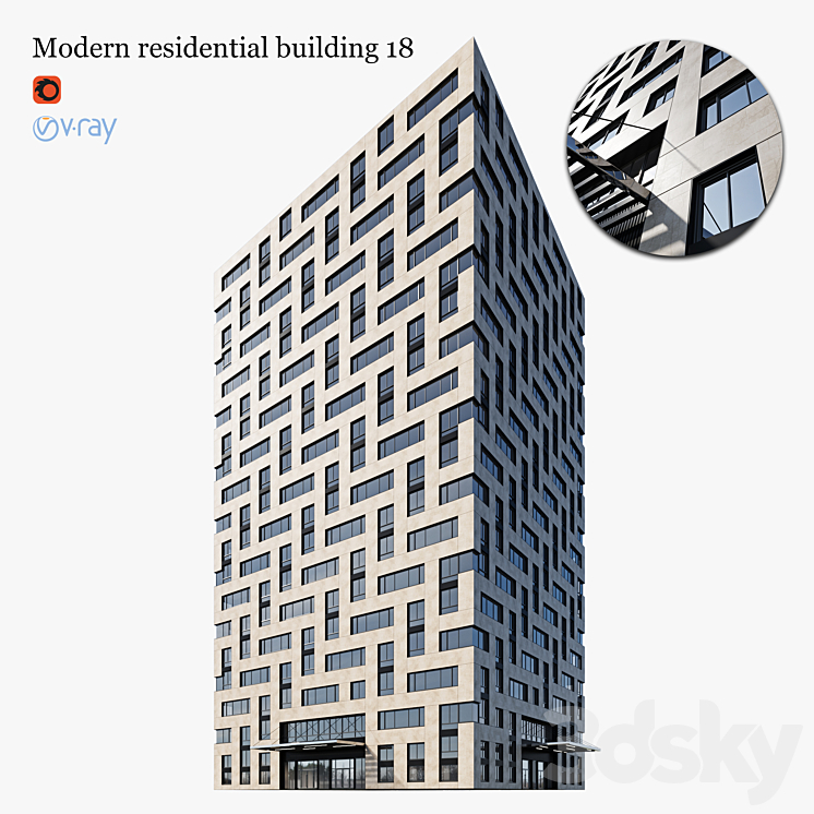 residential building 18 3DS Max - thumbnail 1