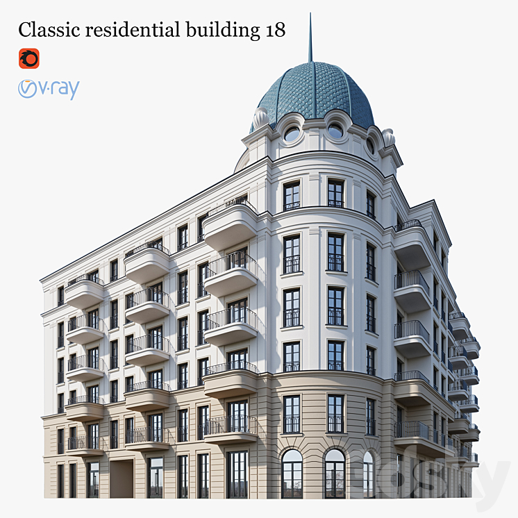 residential building 18 3DS Max - thumbnail 1