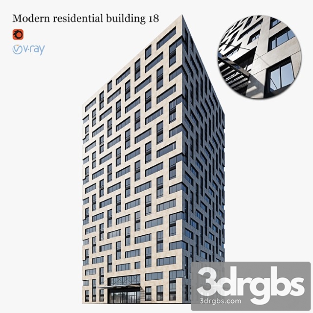 Residential Building 181 3dsmax Download - thumbnail 1