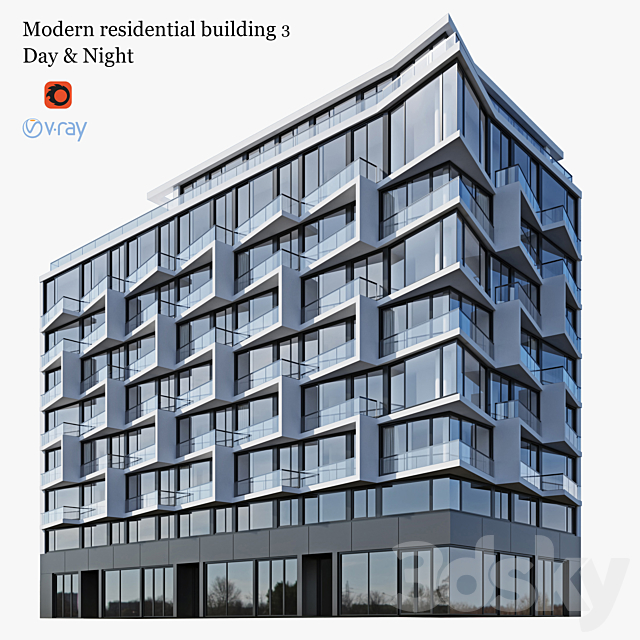 residential building 3 3DS Max Model - thumbnail 1