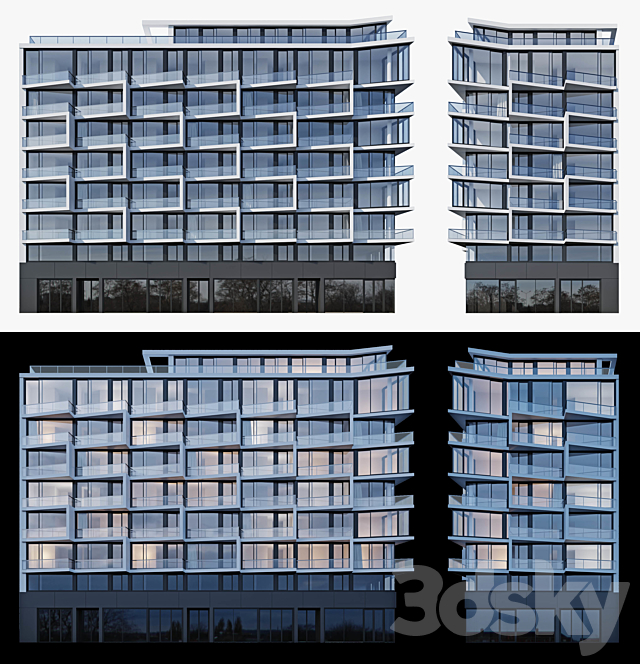 residential building 3 3DS Max Model - thumbnail 2