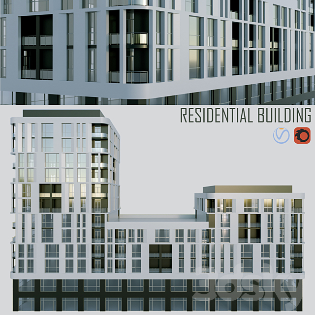 Residential building 3DS Max Model - thumbnail 1