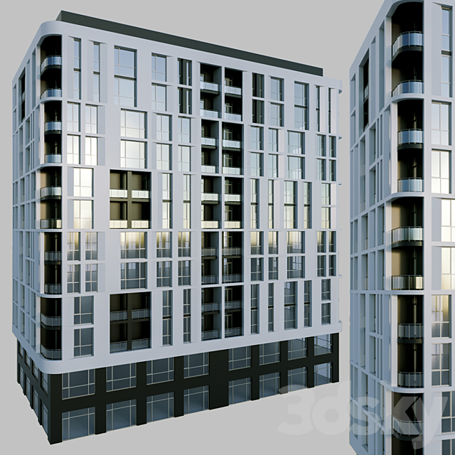 Residential building 3DS Max Model - thumbnail 2