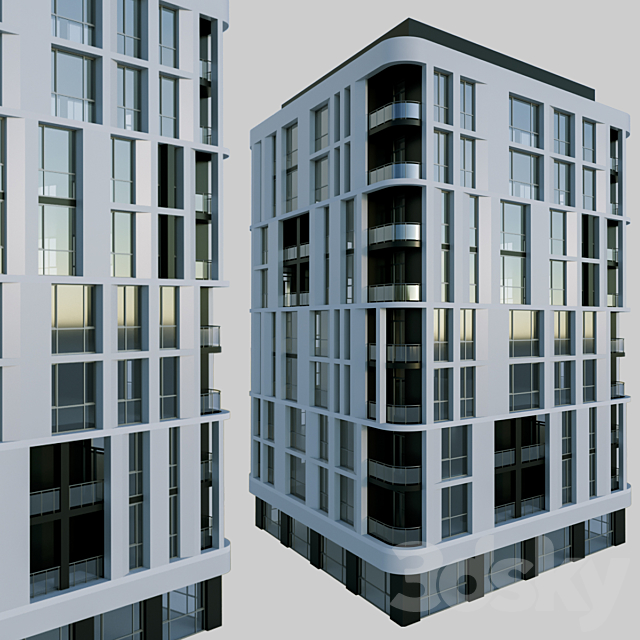 Residential building 3DS Max Model - thumbnail 3