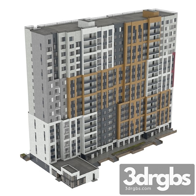 Residential Building 58 3dsmax Download - thumbnail 1