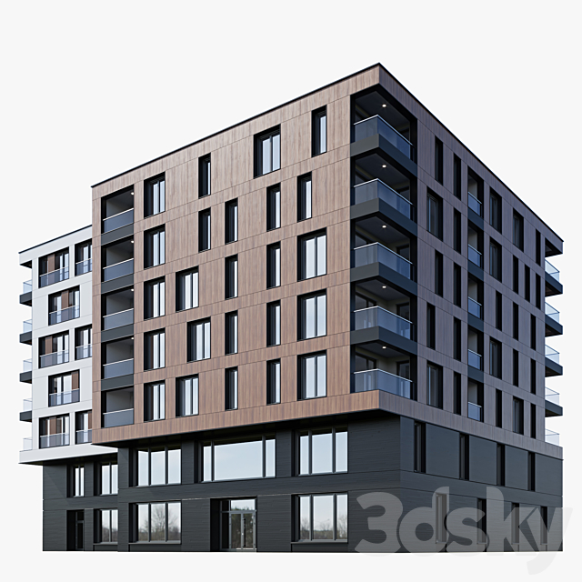 residential building 6 3DS Max Model - thumbnail 2