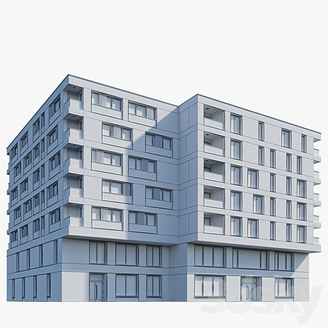 residential building 6 3DS Max Model - thumbnail 3