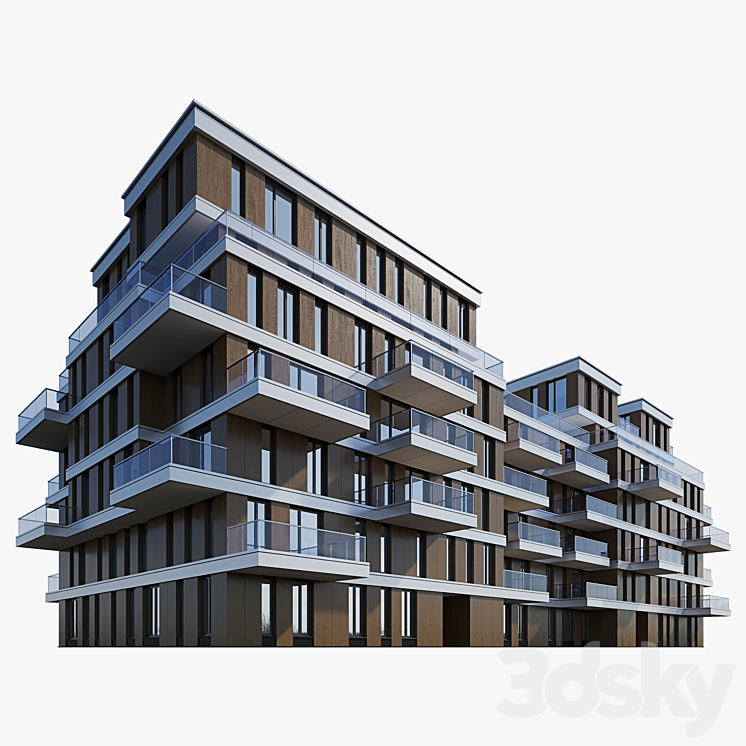 residential building 8 3DS Max - thumbnail 2