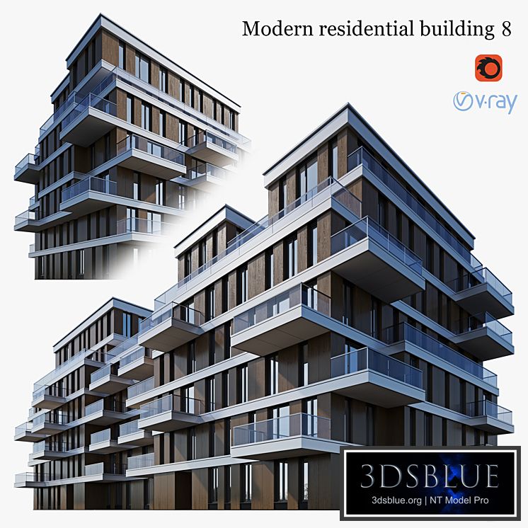 residential building 8 3DS Max - thumbnail 3