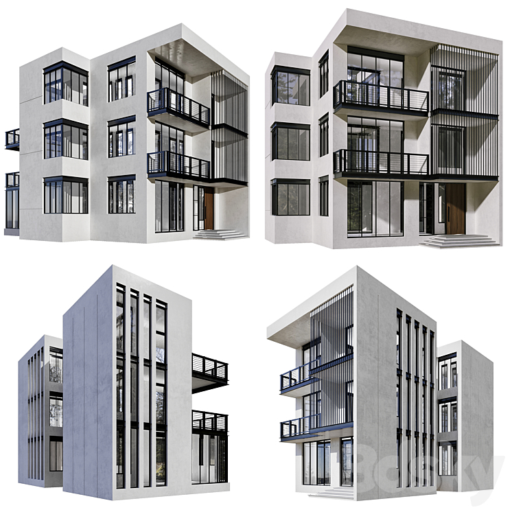 Residential Building No48 3DS Max - thumbnail 2