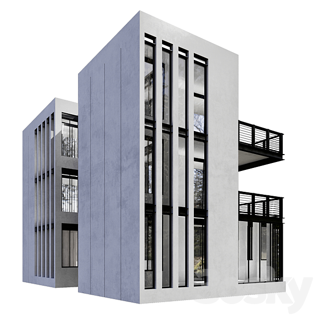 Residential Building No48 3DS Max Model - thumbnail 4