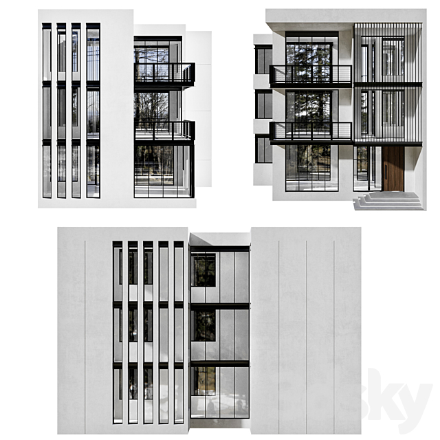 Residential Building No48 3DS Max Model - thumbnail 6