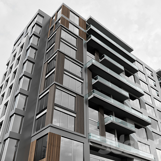 Residential Building No83 3DS Max Model - thumbnail 2