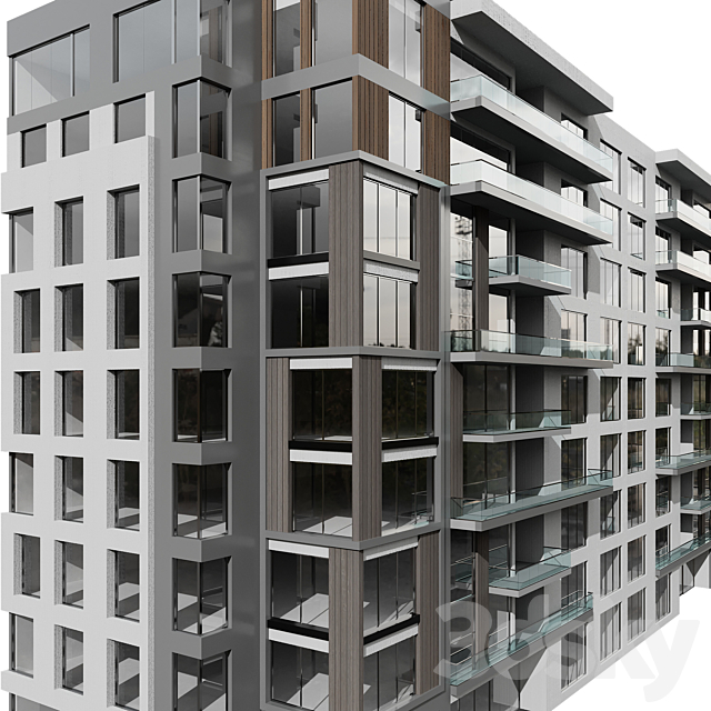 Residential Building No83 3DS Max Model - thumbnail 3