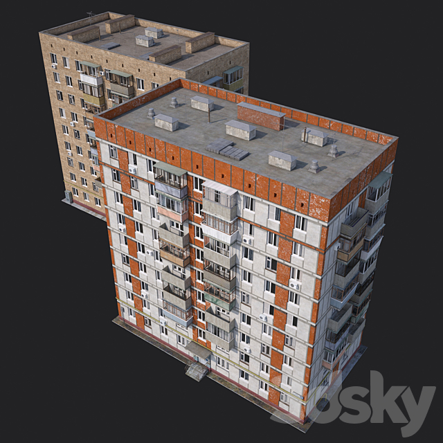 Residential houses. Moscow. Azov street. 21 and Chongarsky boulevard. 30 3DSMax File - thumbnail 2