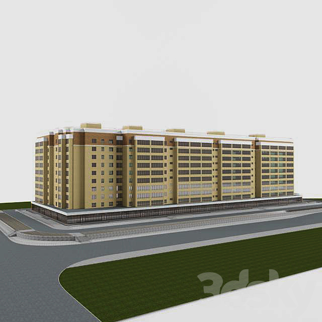 Residential ten-storey house 3DSMax File - thumbnail 1