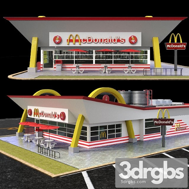 Restaurant mcdonalds 3dsmax Download - thumbnail 1