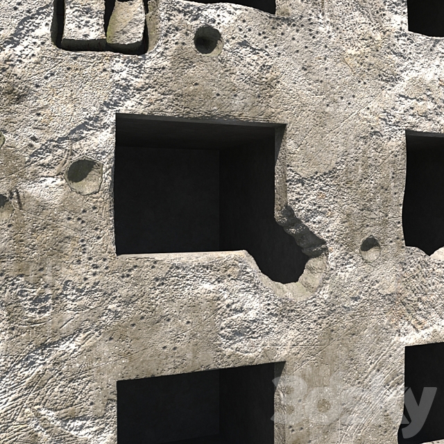 Ruined facade 3ds Max - thumbnail 2