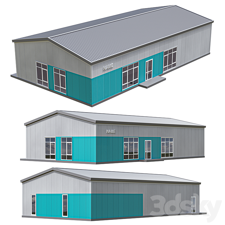 Sandwich panel building 3DS Max - thumbnail 1