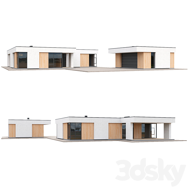 Set of low poly houses 01 3DS Max Model - thumbnail 5