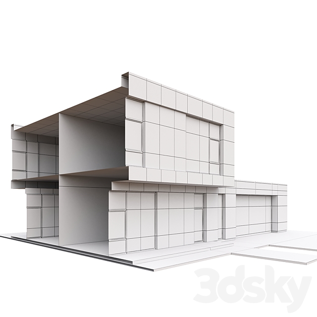 Set of low poly houses 01 3DS Max Model - thumbnail 6