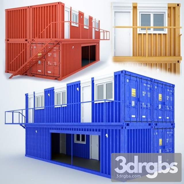 Shipping Container Homes 3dsmax Download - thumbnail 1