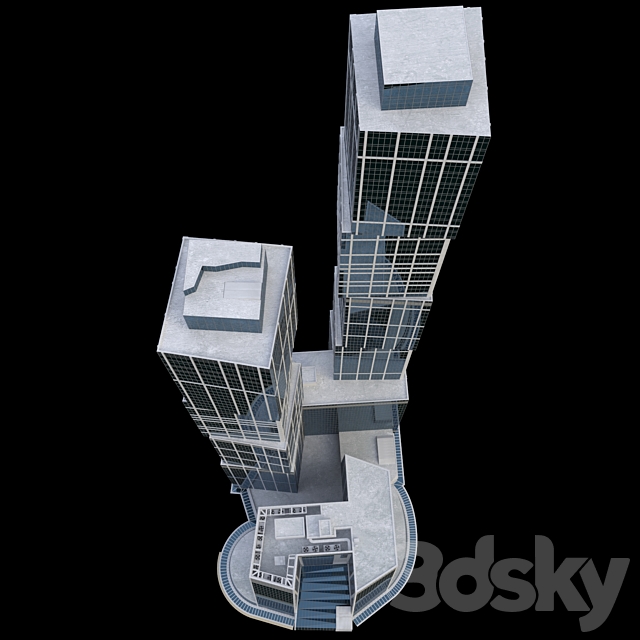 Skyscraper City of Capitals in Moscow City 3DS Max Model - thumbnail 3