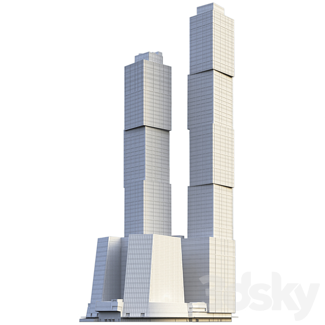 Skyscraper City of Capitals in Moscow City 3DS Max Model - thumbnail 4