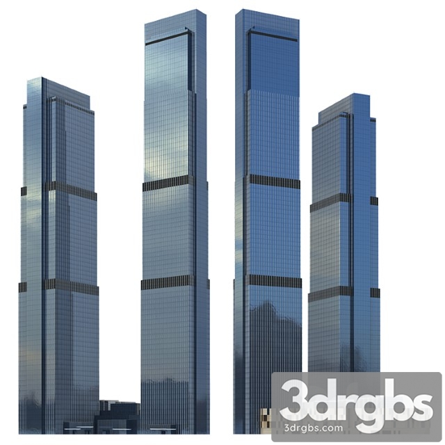 Skyscraper of the neva tower (neva towers moscow-city). 3dsmax Download - thumbnail 1