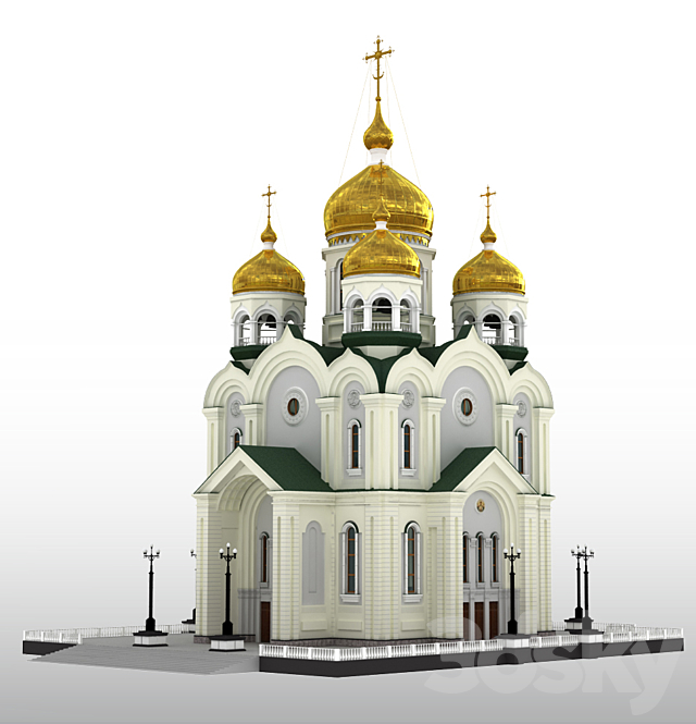 Spaso-Preobrazhensky Cathedral in Khabarovsk 3DSMax File - thumbnail 1