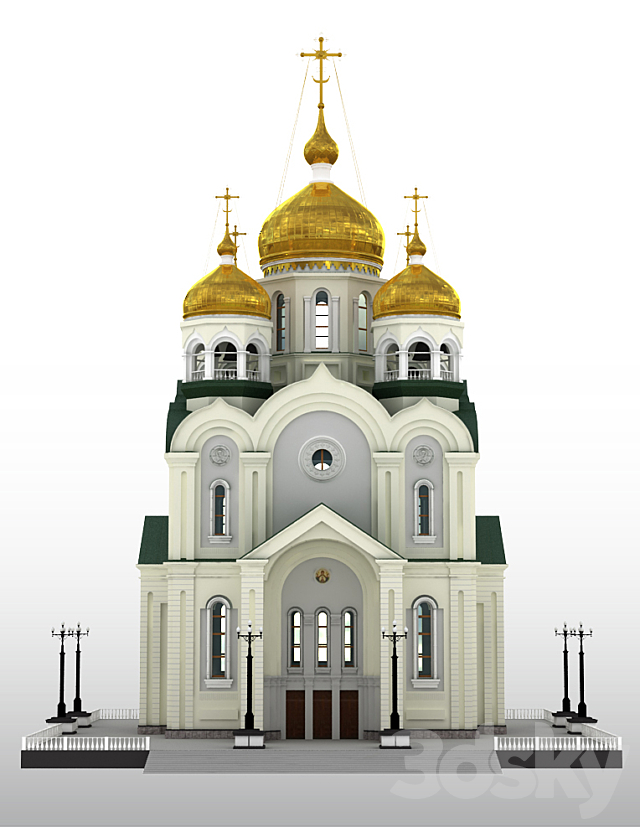 Spaso-Preobrazhensky Cathedral in Khabarovsk 3DSMax File - thumbnail 2