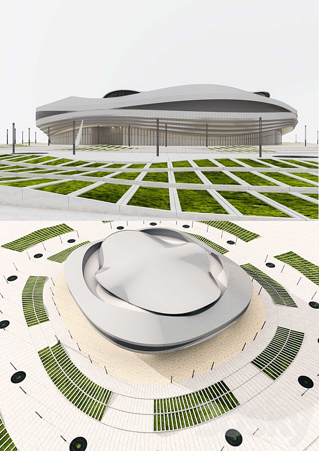 Sports Arena 3DS Max Model - thumbnail 2