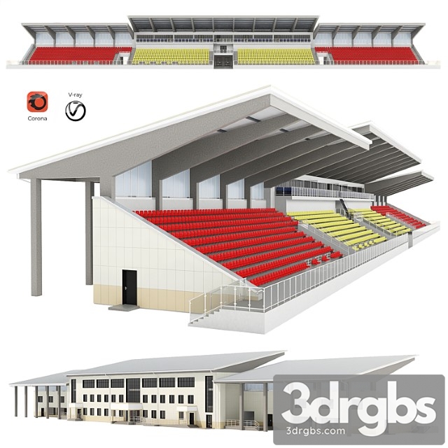 Sports tribune for spectators 3dsmax Download - thumbnail 1