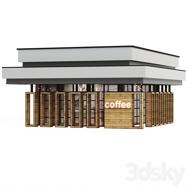 street cafe 3DS Max - thumbnail 2