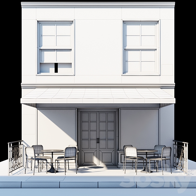 Street Cafe 3DS Max Model - thumbnail 3